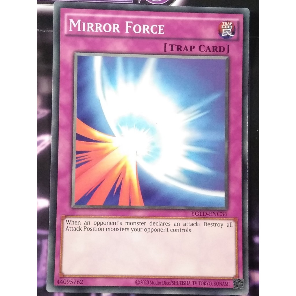 YuGiOh - Mirror Force (YGLD-ENC36) - Common - Trap Card - Trading Card Game ORIGINAL