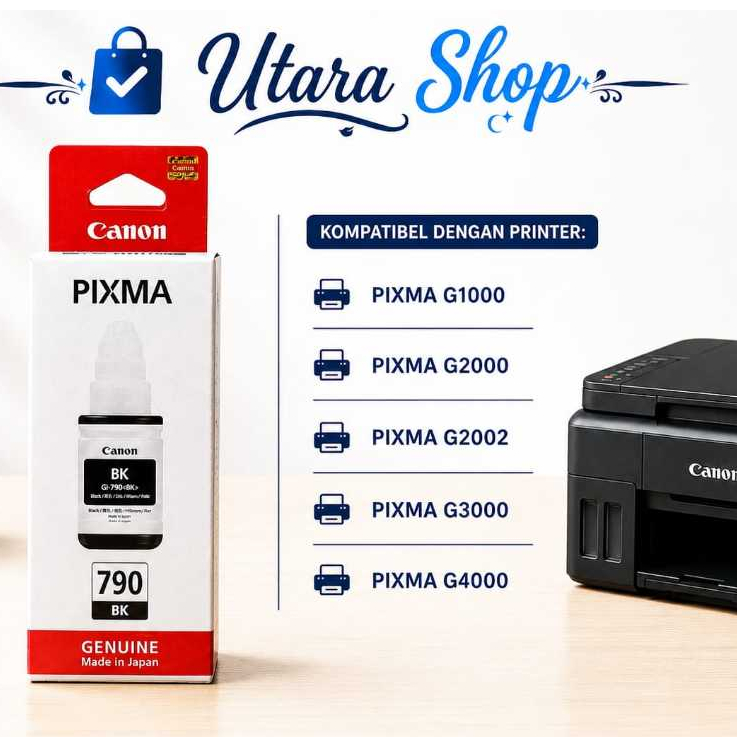 TINTA CANON PIXMA 790 PREMIUM (Black) for Printer G1000 G2000 G3000