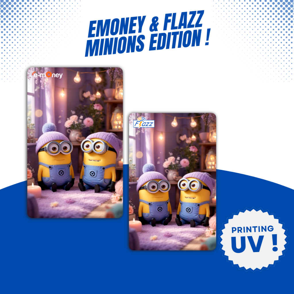 Custom Emoney Mandiri Flazz BCA Gen 2 Minion Edition - Etoll Mandiri BCA Support NFC