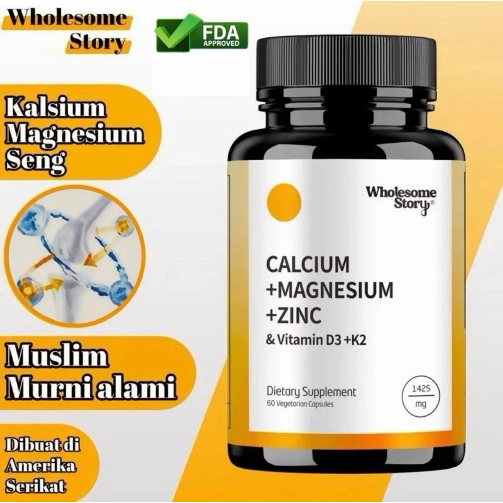 Wholesome Story Calsium +Magnesium +Zinc - Vitamin D3 +K2