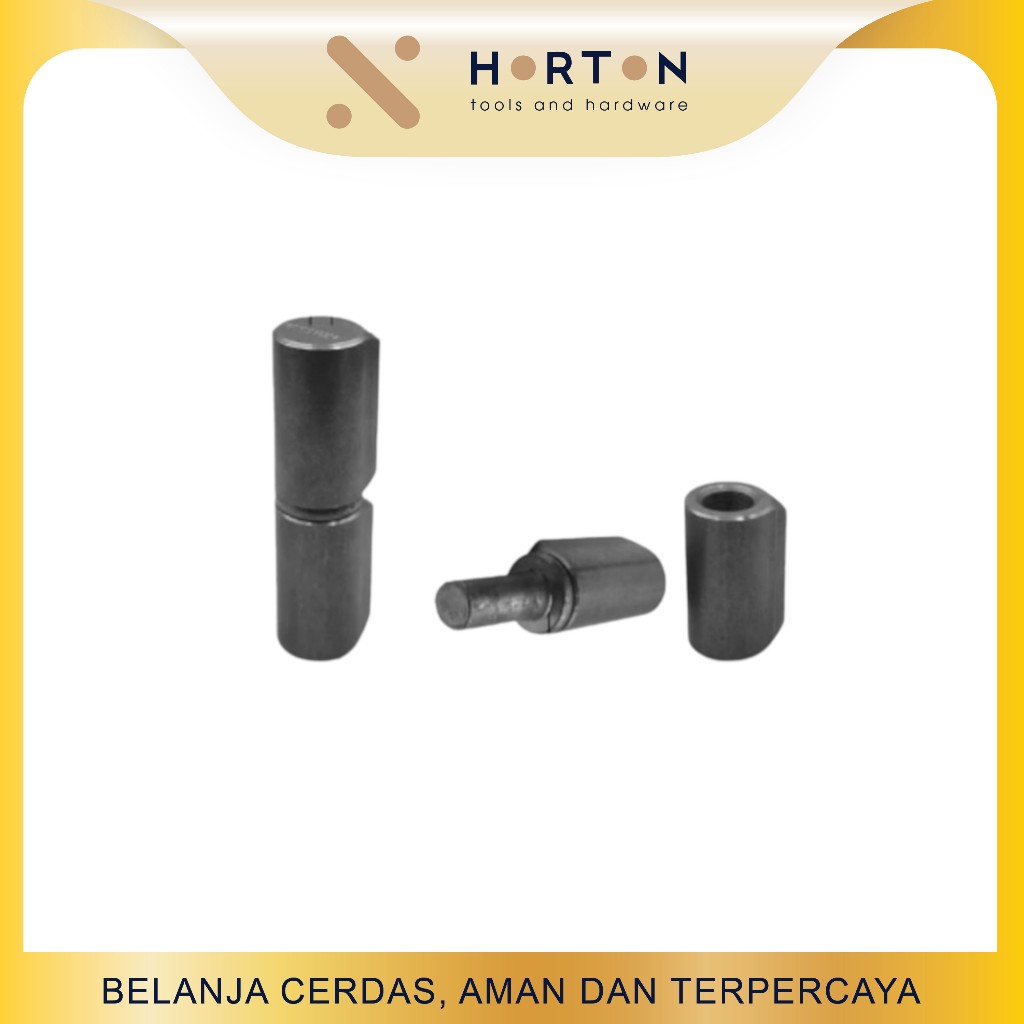 Hasston Engsel Bubut Pagar Besi 1050 + Kuping / Ukuran 16mm - 32mm / Engsel Pintu Besi