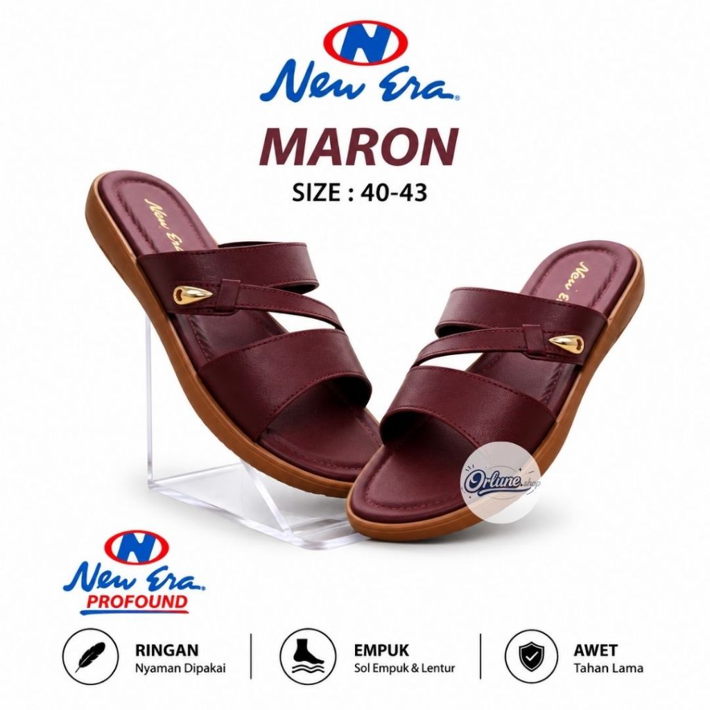 ORLUNE - NEW ERA LB 12065B SANDAL SLOP SILANG Sandal Casual lady's Ring Sandal Jepit Sandal Slop Kar
