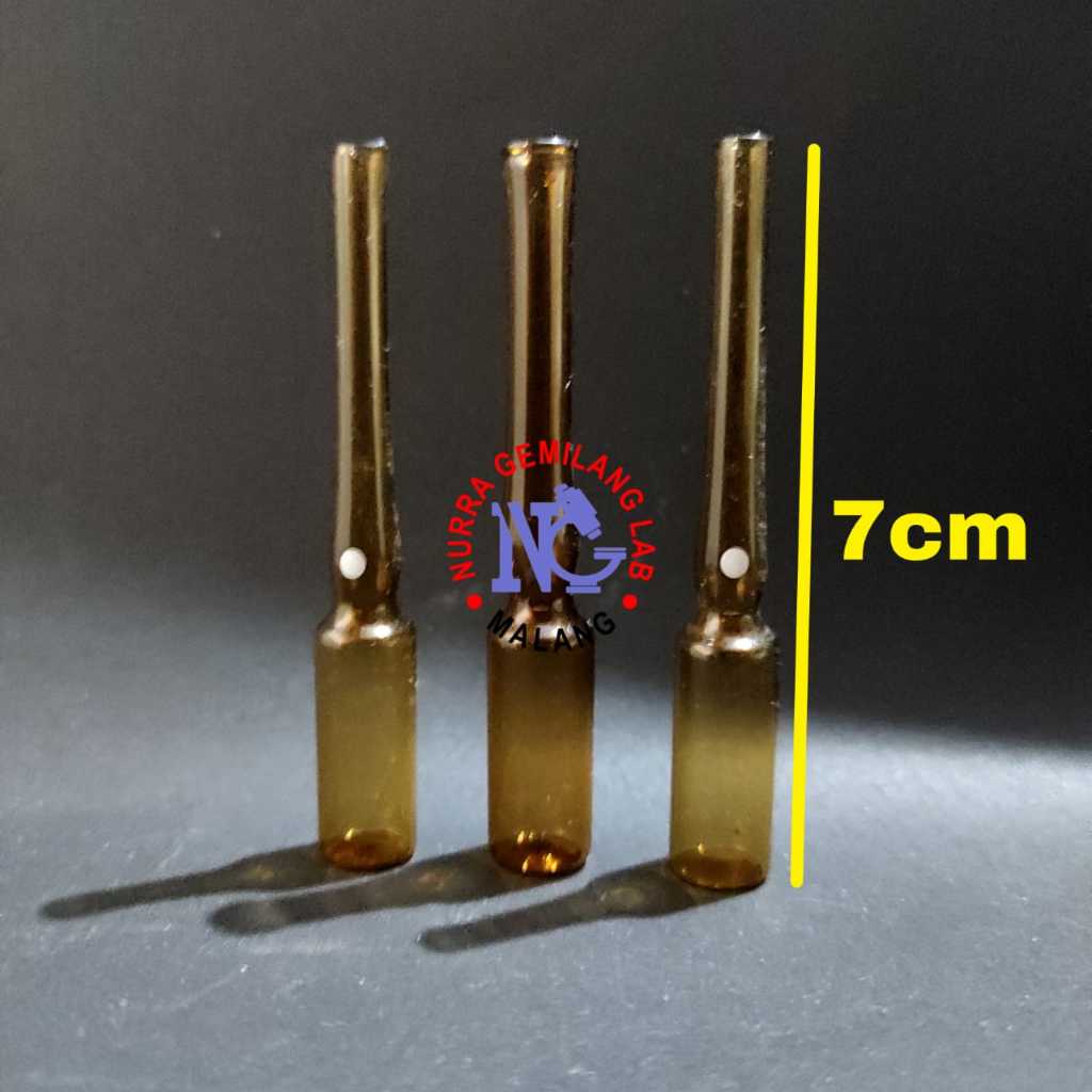 Ampul Kaca Kosong 1 ml Coklat / Amber | Botol Kaca | Botol Ampul