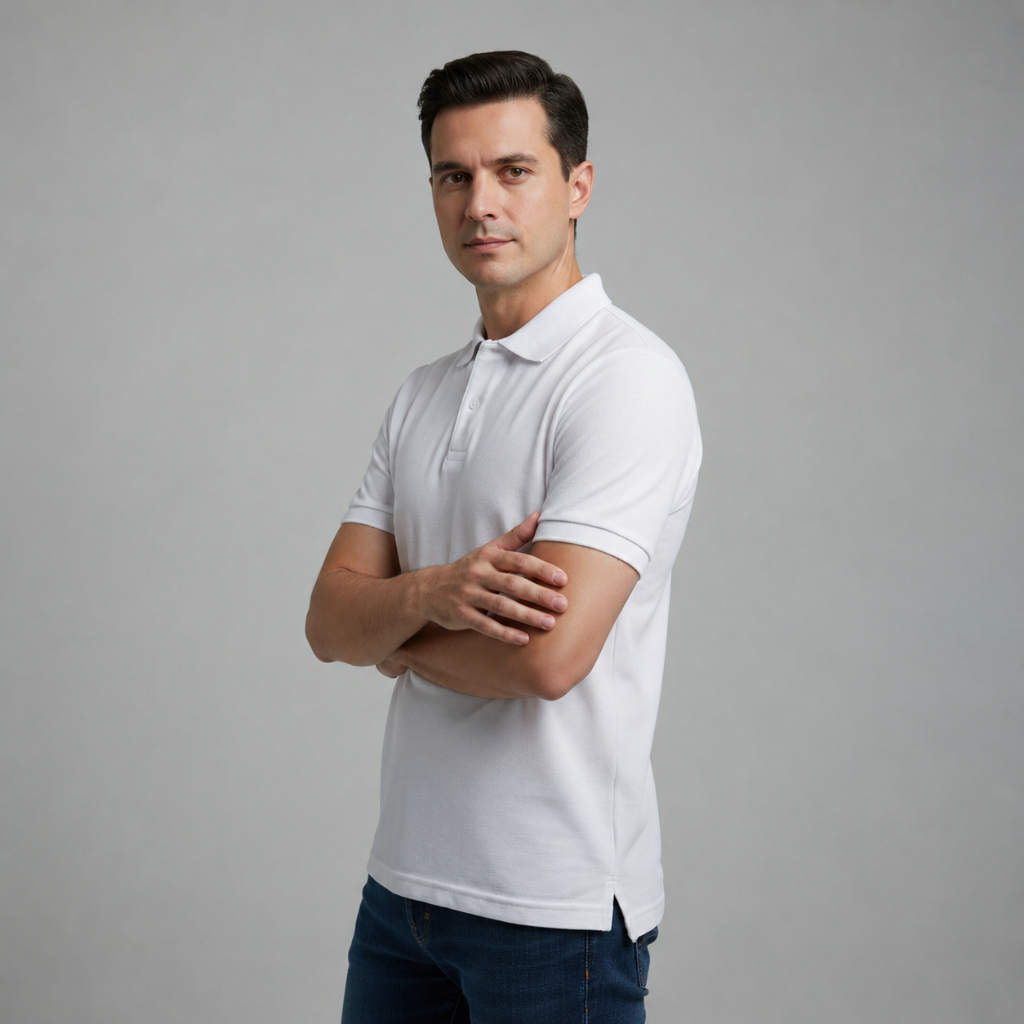 Adelard Basic Polo Shirt Pendek Pria White Putih | Polo Shirt Pendek Pria White Putih