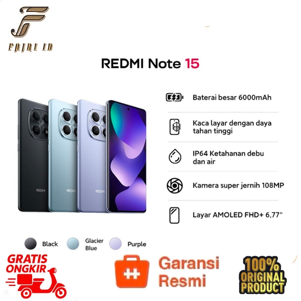 Xiaomi Redmi Note 15 4G 8/256 NFC Garansi Resmi