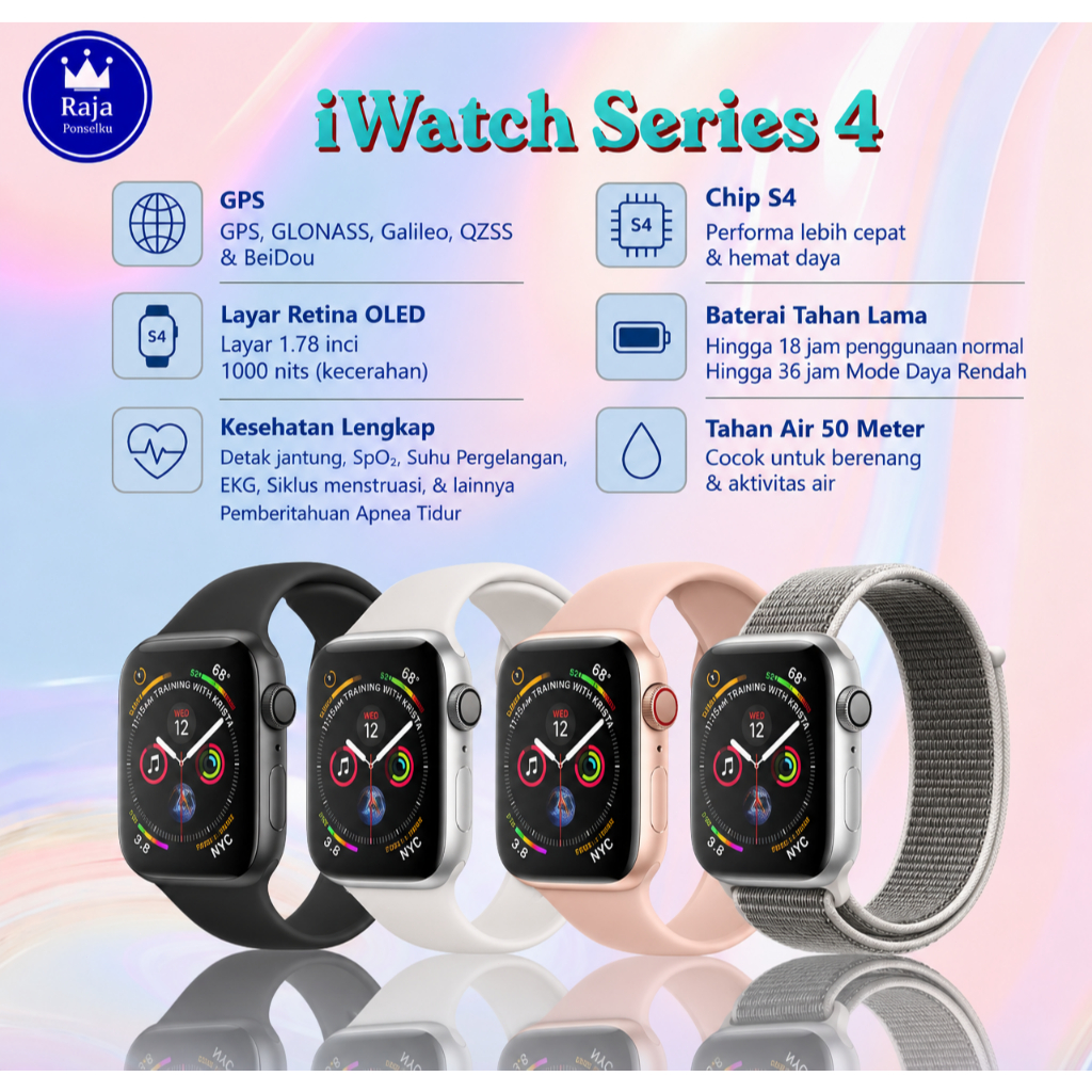 iWatch Series 4 40/44MM ORIGINAL Second FULLSET 100% / Apple Watch Second ORIGINAL Mulus Like NEW