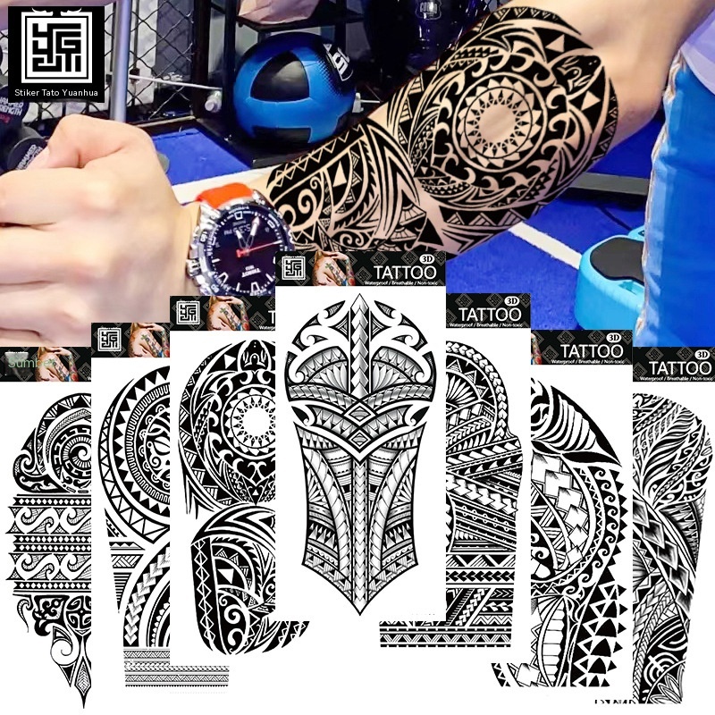 3D Tato temporer yang modis Stiker tato sementara, tahan lama, awet, tahan air dan tahan keringat.