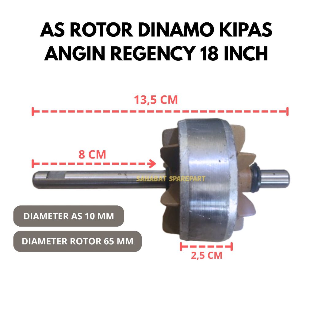 AS ROTOR DINAMO KIPAS ANGIN REGENCY 18 INCH AS 10 MM