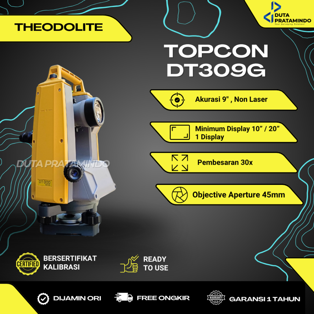 Digital Theodolite TOPCON DT309 / TEODOLIT DT-309 DT 300 Series