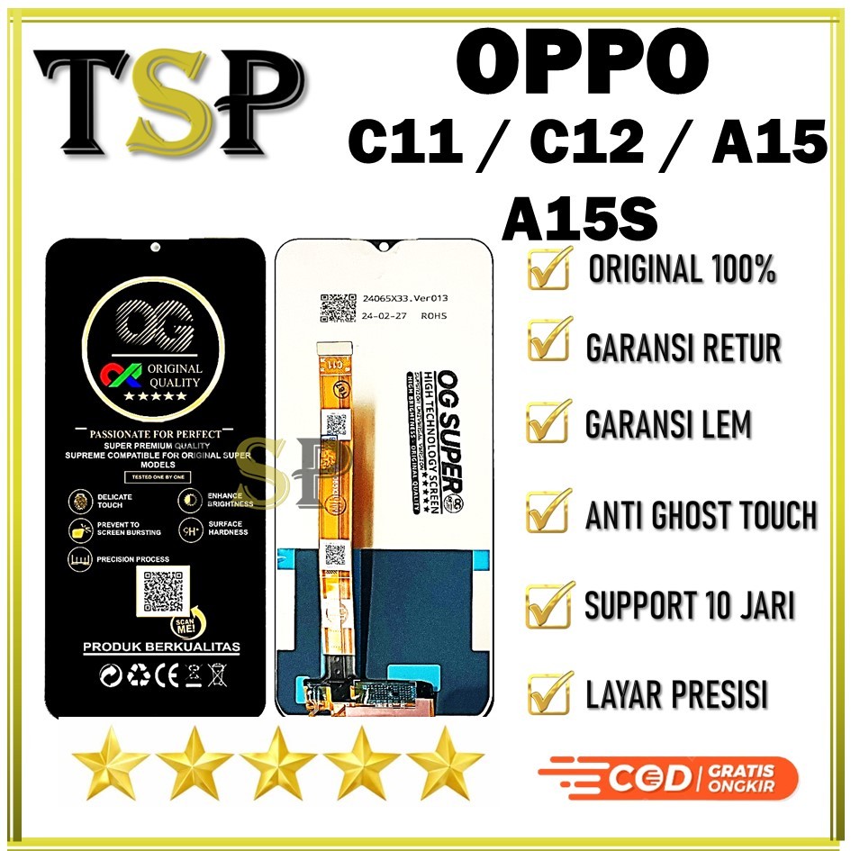 LCD TOUCHSCREEN OPPO REALME C11 / C12 / A15 / A15S ORIGINAL 100%