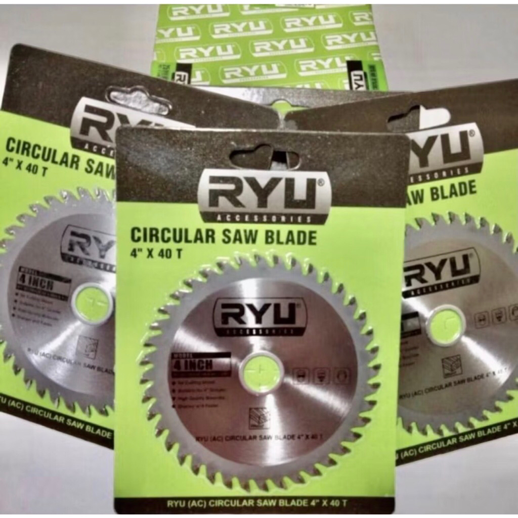 RYU 4” x 40T mata cilcularsaw blade tip saw gergaji kayu bulat piring gregaji 4 inchi x 40 tpi 40 gi