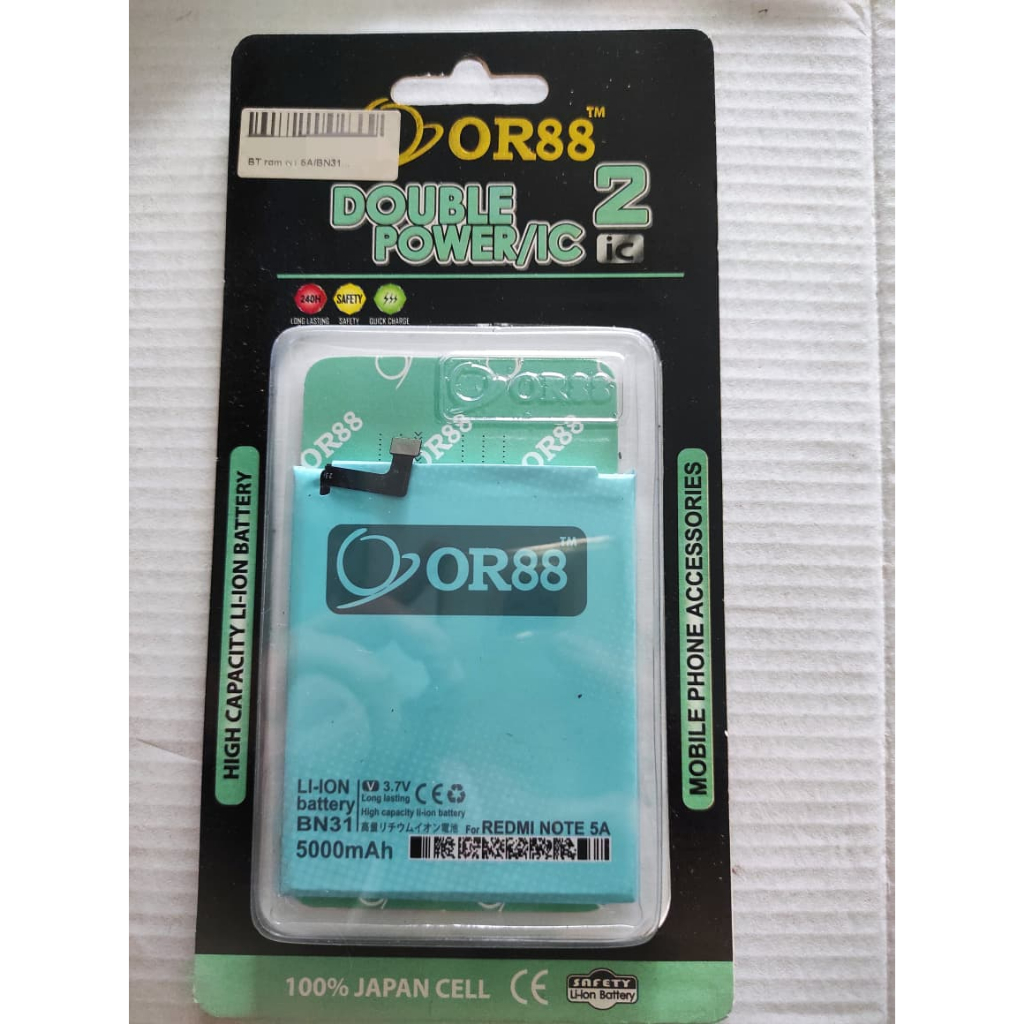 Baterai ORIENS Double Power 2 IC BN31 / BN-31 REDMI Note 5A / Note 5A Prime / Redmi S2 (Redmi Y2) / 