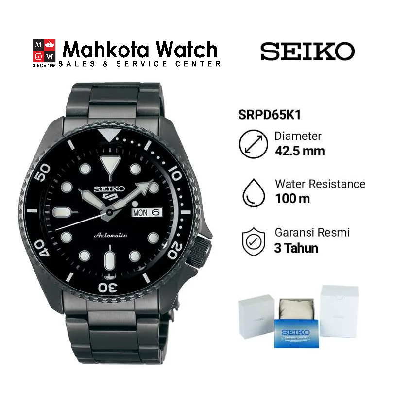 JAM TANGAN PRIA SEIKO SPORT 5 SRPD65K1 ORIGINAL