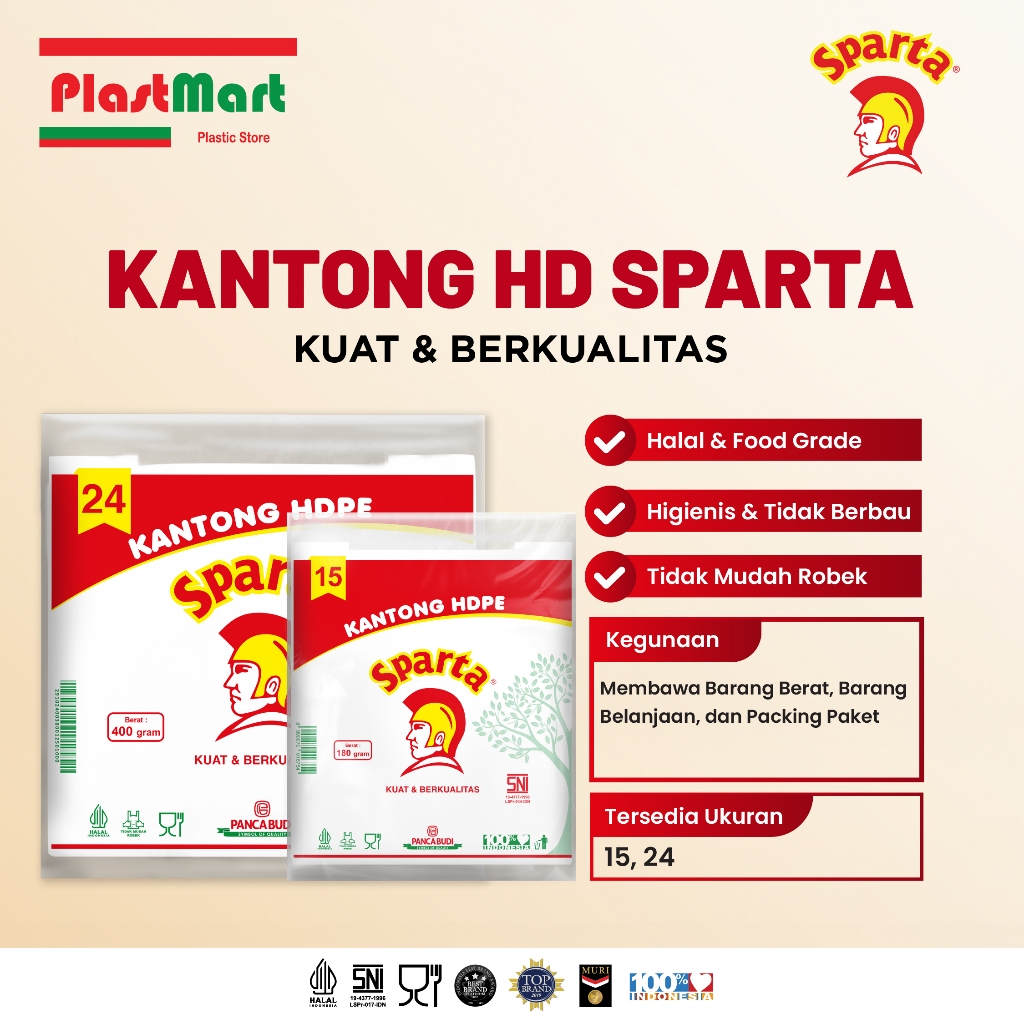Kantong Plastik Kresek Sparta Bening / Plastik HDPE Bening