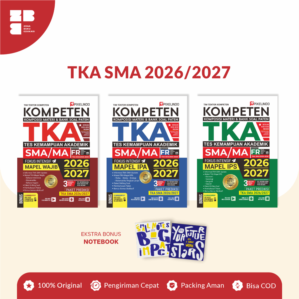BUKU TKA SMA 2026/2027 - LATIHAN DAN PREDIKSI SOAL TKA SMA TERBARU SESUAI KISI KISI RESMI