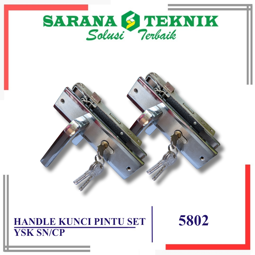 HANDLE KUNCI PINTU SET YSK 5802 SN/CP , 5802 SN/BN