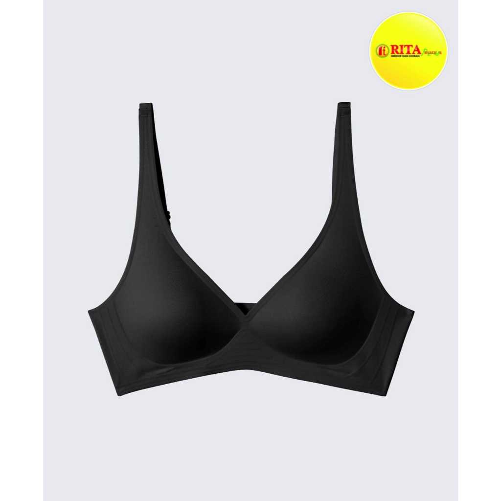 Pierre Cardin Bra Wanita Seamless Cup Hitam Wanita