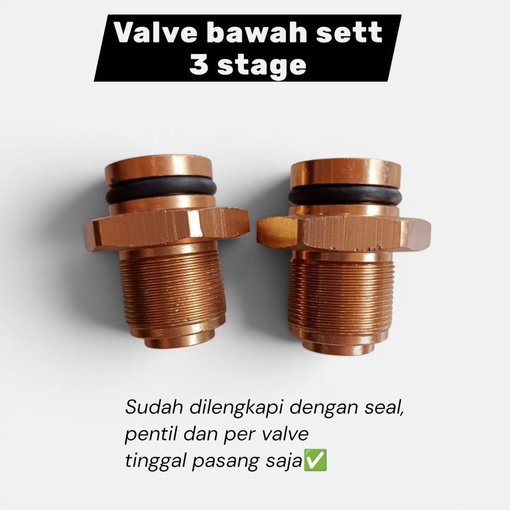 Valve Bawah Set 3 Stage, Valve Set Pompa Pcp, Kuningan Bawah Pompa Pcp