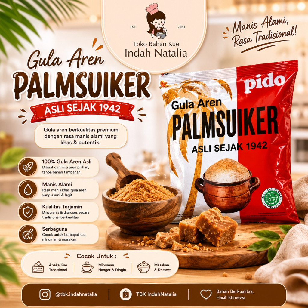 Pido Gula Aren Palm Suiker Palm Sugar 250gr 1 dus isi 36 pcs KARTONAN - CARGO