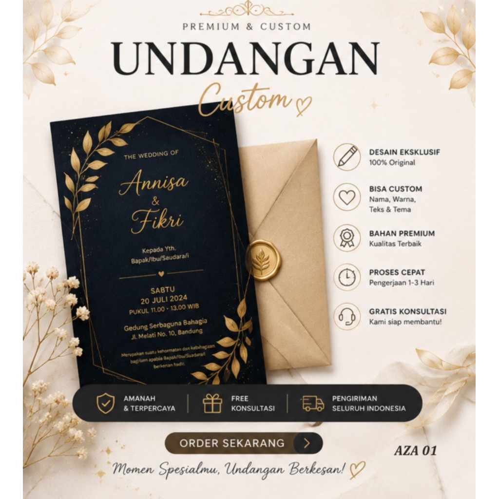 UNDANGAN PERNIKAHAN AESTHETHIC BC CUSTOM