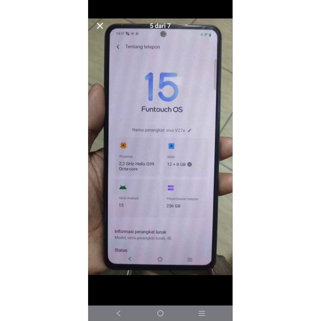 Vivo v27e Ram 12/256 Gb second Mulus