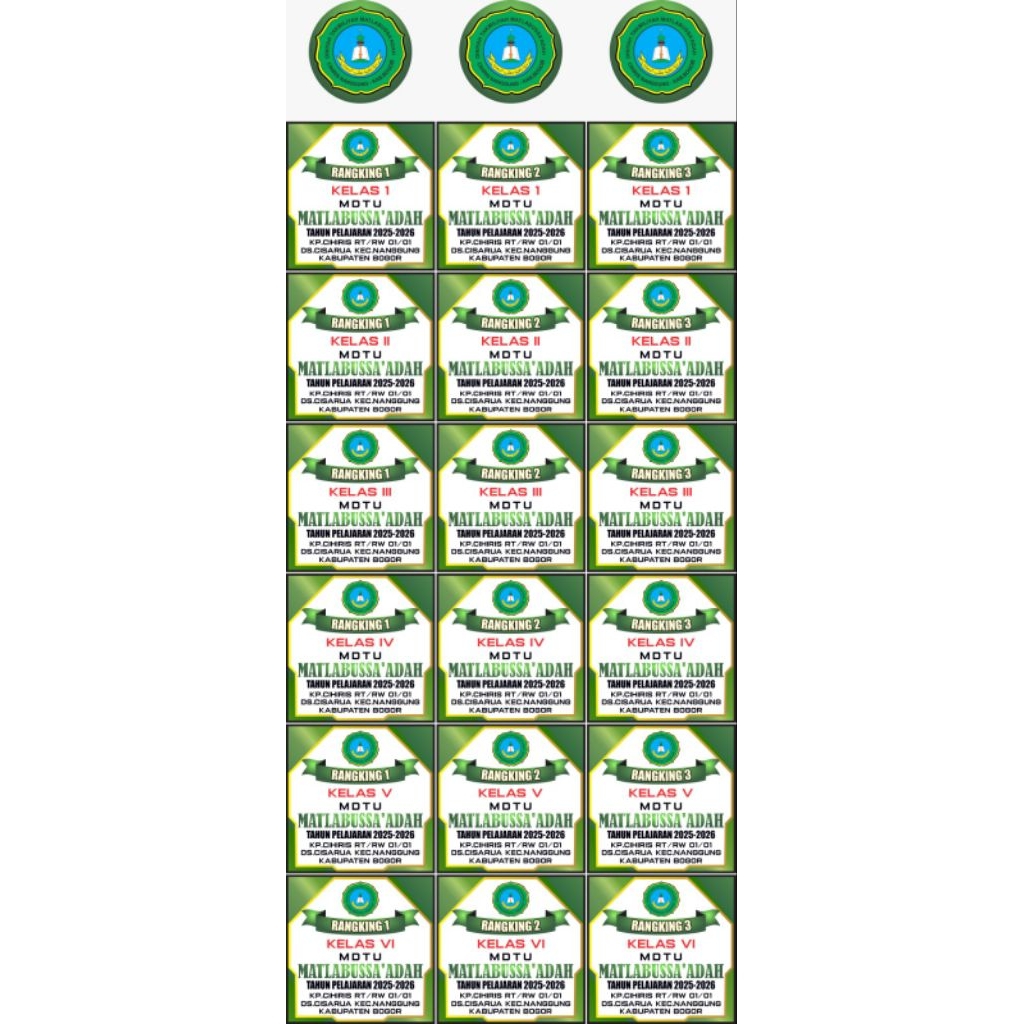 stiker piala kaki 1234