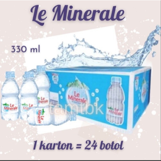 (PER DUS isi 24) Le Minerale Lemineral 330 ML Mini Air Mineral Botol Kecil
