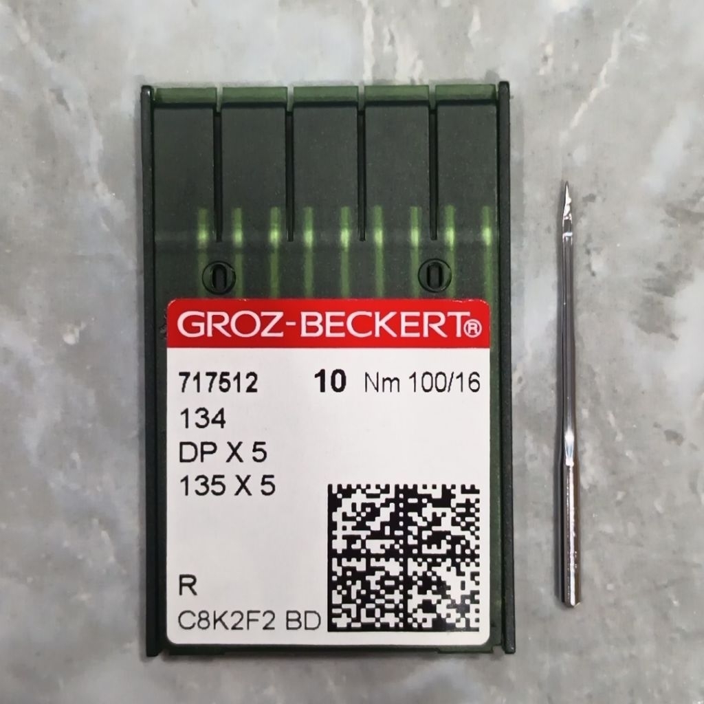 DPx5 Size 100/16 Groz Beckert Jarum Mesin Jahit Industri, Kuat, Presisi, Awet