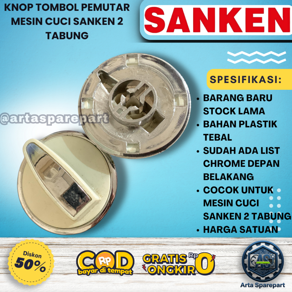 Knop Tombol Pemutar Mesin Cuci Sanken 2 Tabung DI BAGIAN PENCUCI
