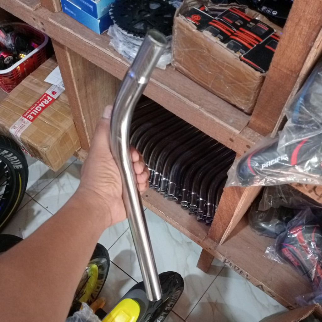 Tiang sadel bengkok buat sepeda bmx