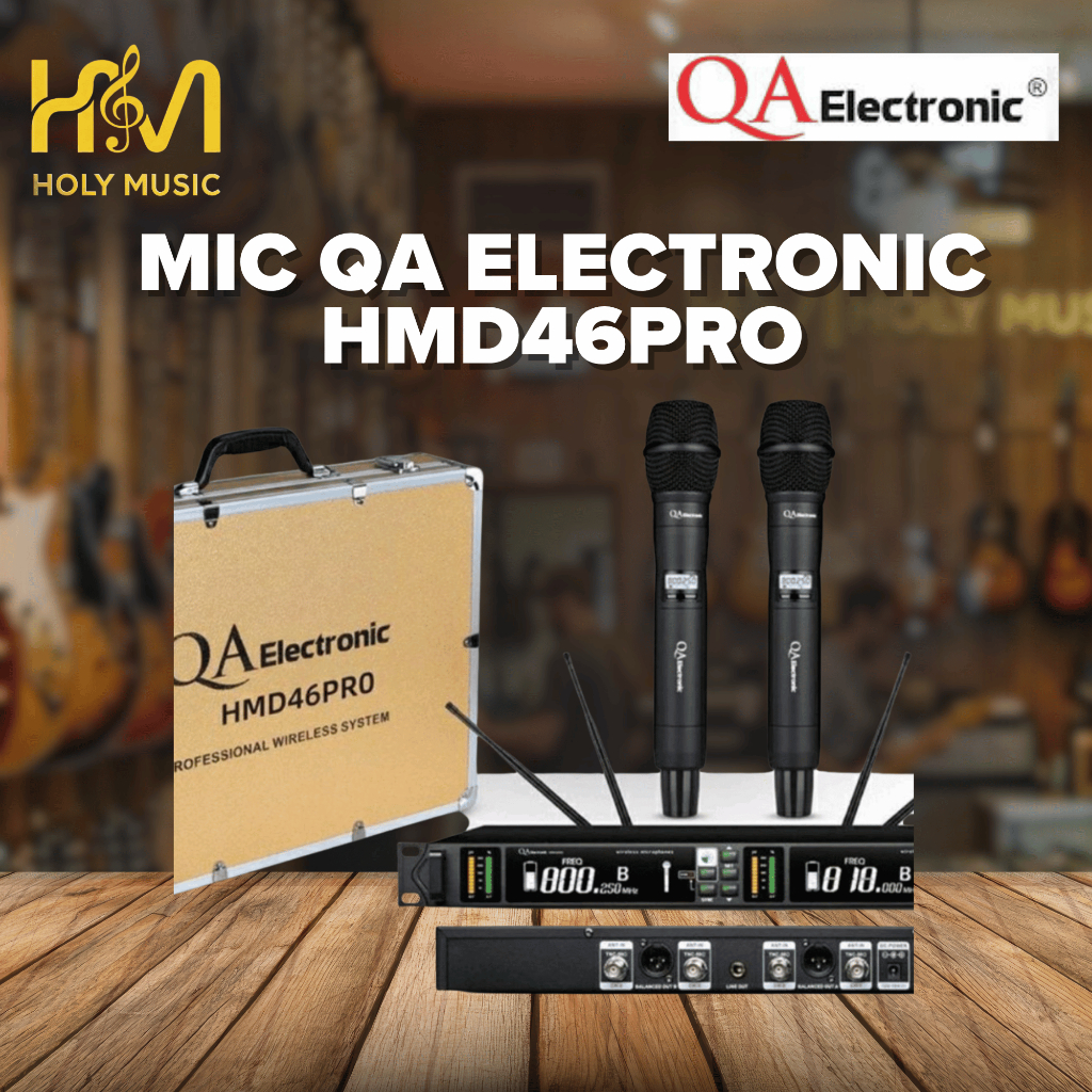 QA ELECTRONIC HMD46PRO – Professional Multi-Channel Dual Handheld Wireless Microphone System by RDW