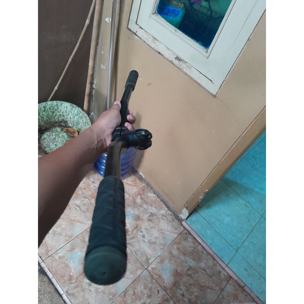 stem dan stang handlrbar TURANZA 2906MX include handgrip plus atau bonus handgrip dual lock dan stan