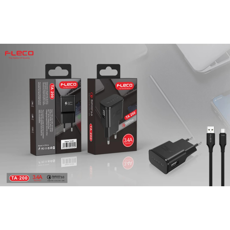 CHARGER FLECO TA-200 MICRO | ORIGINAL | FAST CHARGING