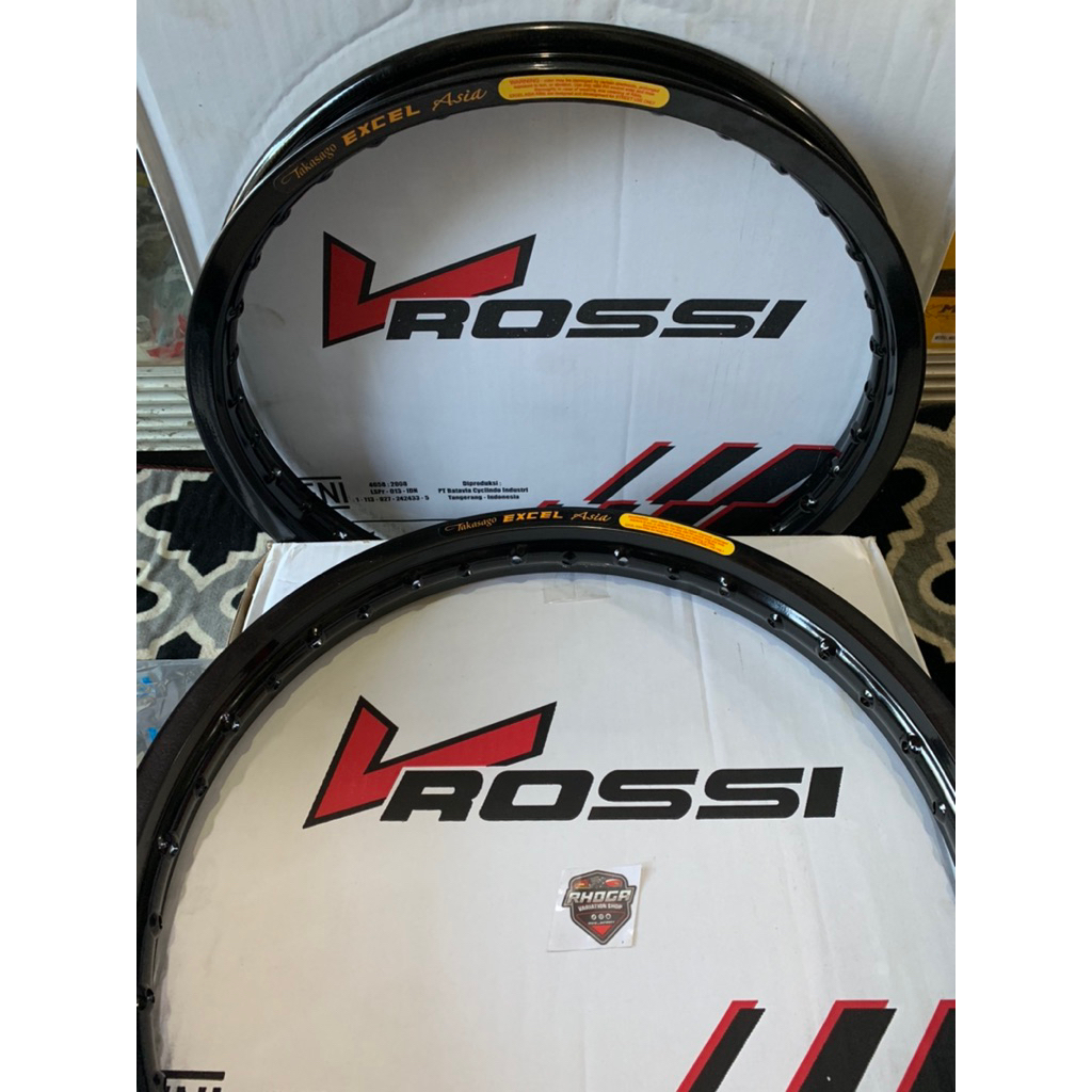 (COD) TERMURAH VELG ROSSI HITAM KILAT CUSTOM TAKASAGO EXCEL ASIA