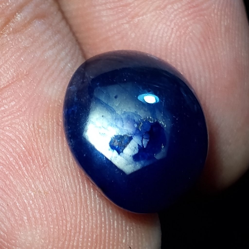 natural royal blue sapphire star 18.70ct safir star