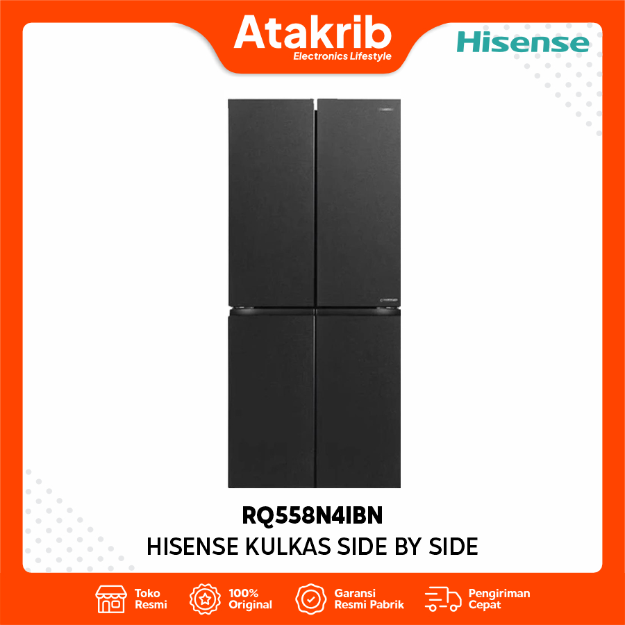 HISENSE KULKAS SIDE BY SIDE RQ558N4IBN MULTI DOOR Inverter Pro 468L