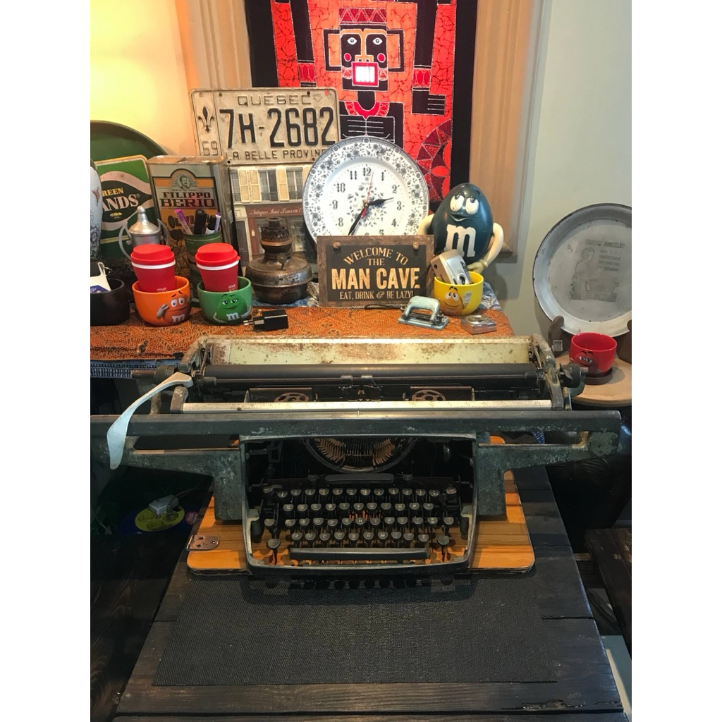 Mesin Ketik Underwood Touch-Master Lawas Vintage Antik 1940-1950 England Original