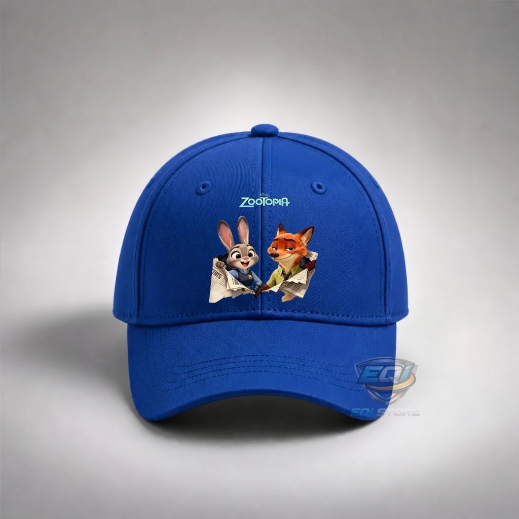 Topi Anak Karakter ZOOTOPIA – Lucu, Keren & Adjustable, Nyaman Dipakai Seharian