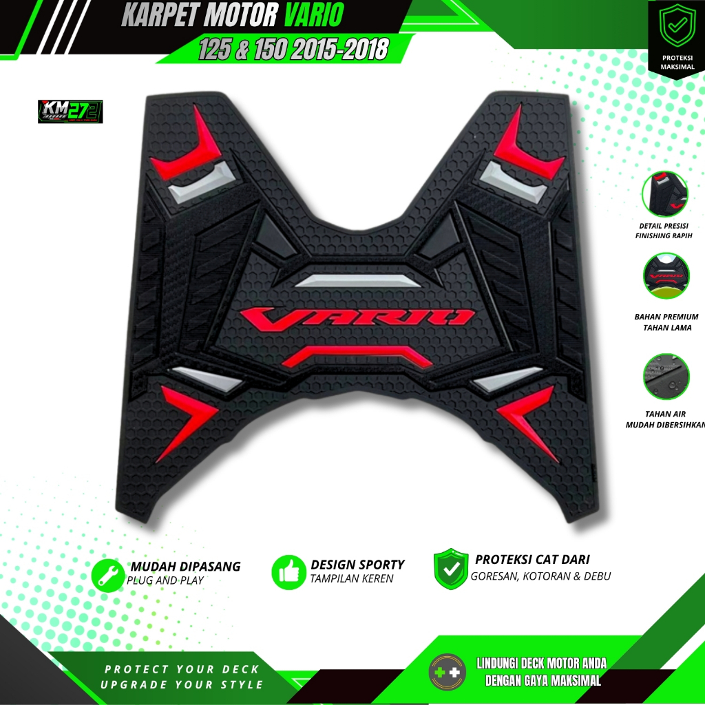 Karpet Motor Vario thn 2015 sd 2026 / Keset Motor Vario / Alas Kaki Motor Vario
