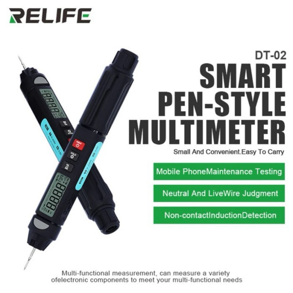 RELIFE DT-02 SMART PEN-STYLE MULTITESTER / AVOMETER / MULTIMETER DIGITAL ORIGINAL TERMURAH