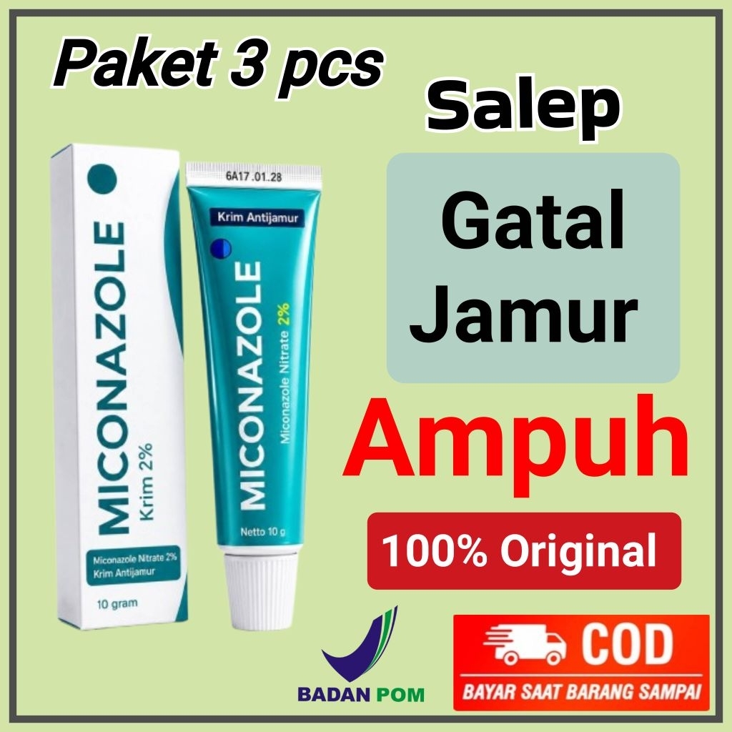Salep Gatal Miconazole nitrate Original BPOM Salep Gatal Jamur Selangkangan Miss V Panu Kadas Kurap 