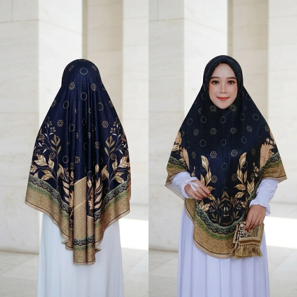 Bergo Motif Khaira Printing Jersey Premium Jumbo dan L