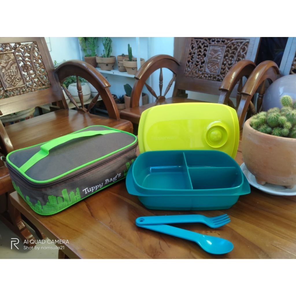 Bekal crystalwave lunch set Tupperware