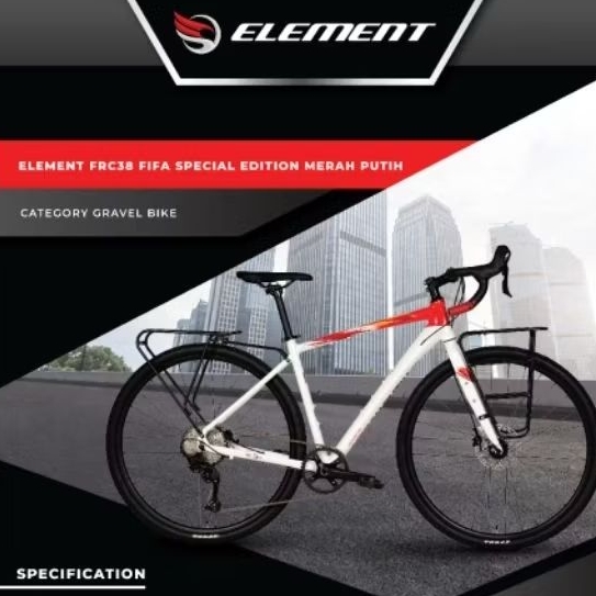 sepeda gravel element frc38 merah putih 1x 10sp size 48 - fifa world cup 2026 700x38