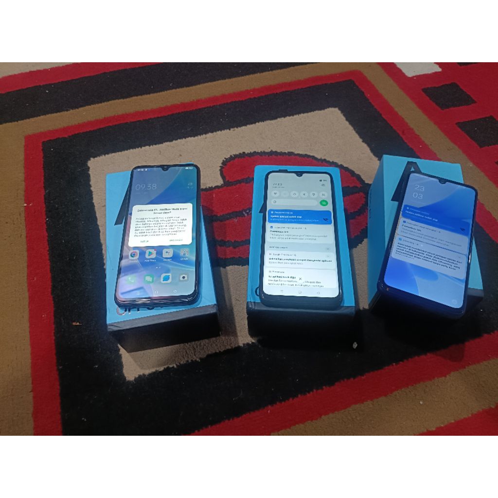 Oppo a17 ya ram 6/128gb 4g lite ya real Poto barang sisa 3biji