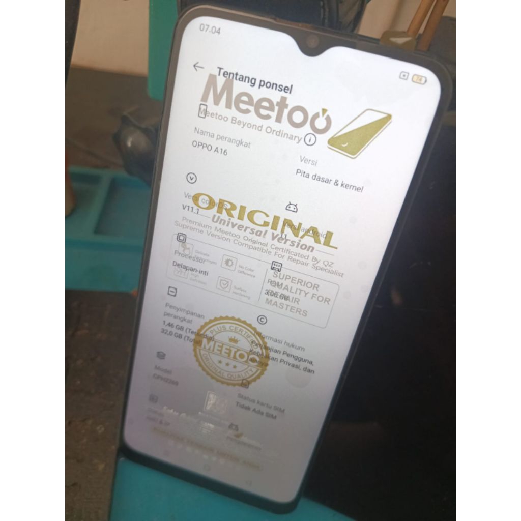 mesin Oppo a16