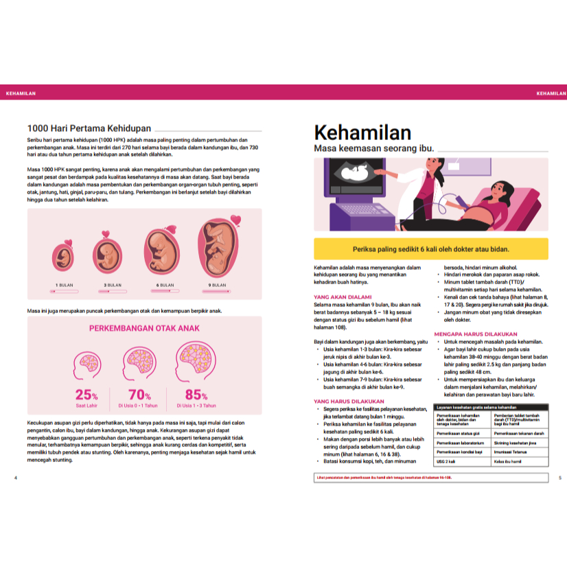 BUKU KIA 2024/2025 buku KIA nasional 2025  Buku Pink kehamilan free stiker 10 Pcs