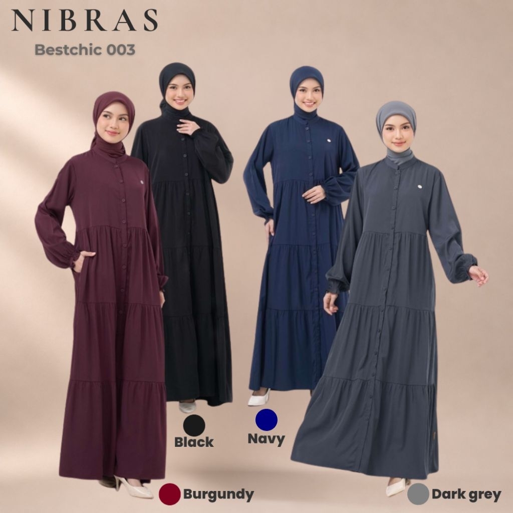 Nibras Bestchic 003 Gamis Jumbo 5XL Rayon Premium Busui LD 130 Dress Syari Adem