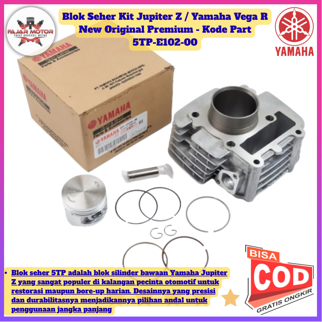 Blok Seher Kit Jupiter Z / Yamaha Vega R New Original Premium - Kode Part 5TP-E102-00