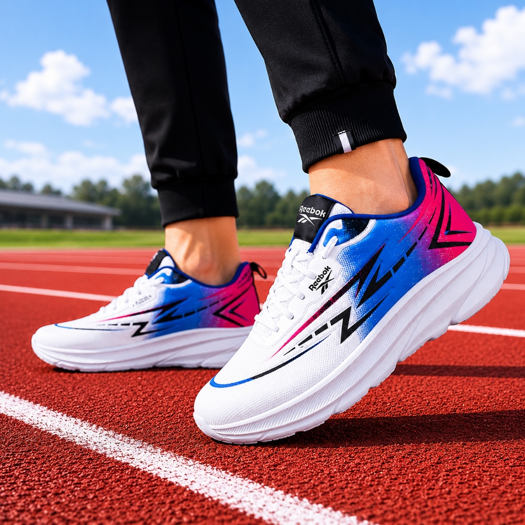 Sepatu Running Reebok Pria Wanita Original Look Empuk Ringan Sepatu Olahraga Harian Sneakers Putih